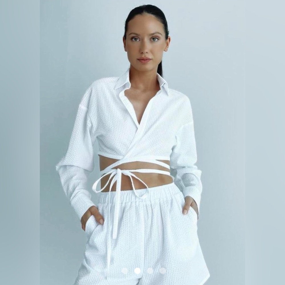 NWT Kimberly Taylor Miami Wrap Shirt